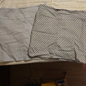 Set Of 2 - S.C.&CO Light Gray & B/W Skort -